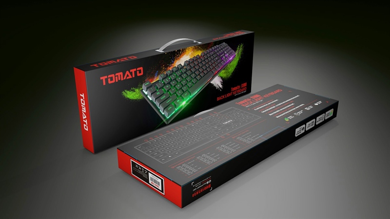 Bộ bàn phím chuột giả cơ Tomato S100 led Rgb