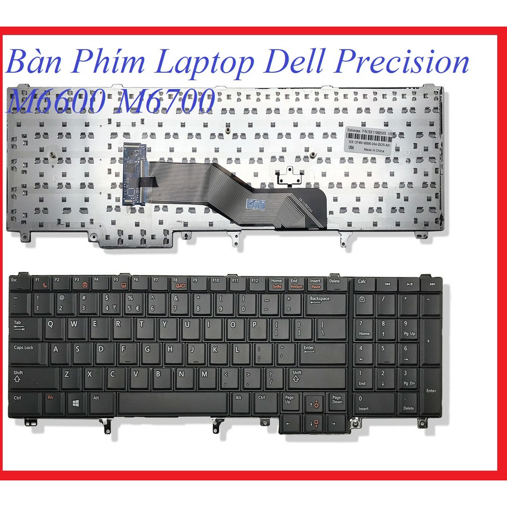 Bàn phím Laptop Dell Precision M4600, M6600, M4700, M6700, M6800