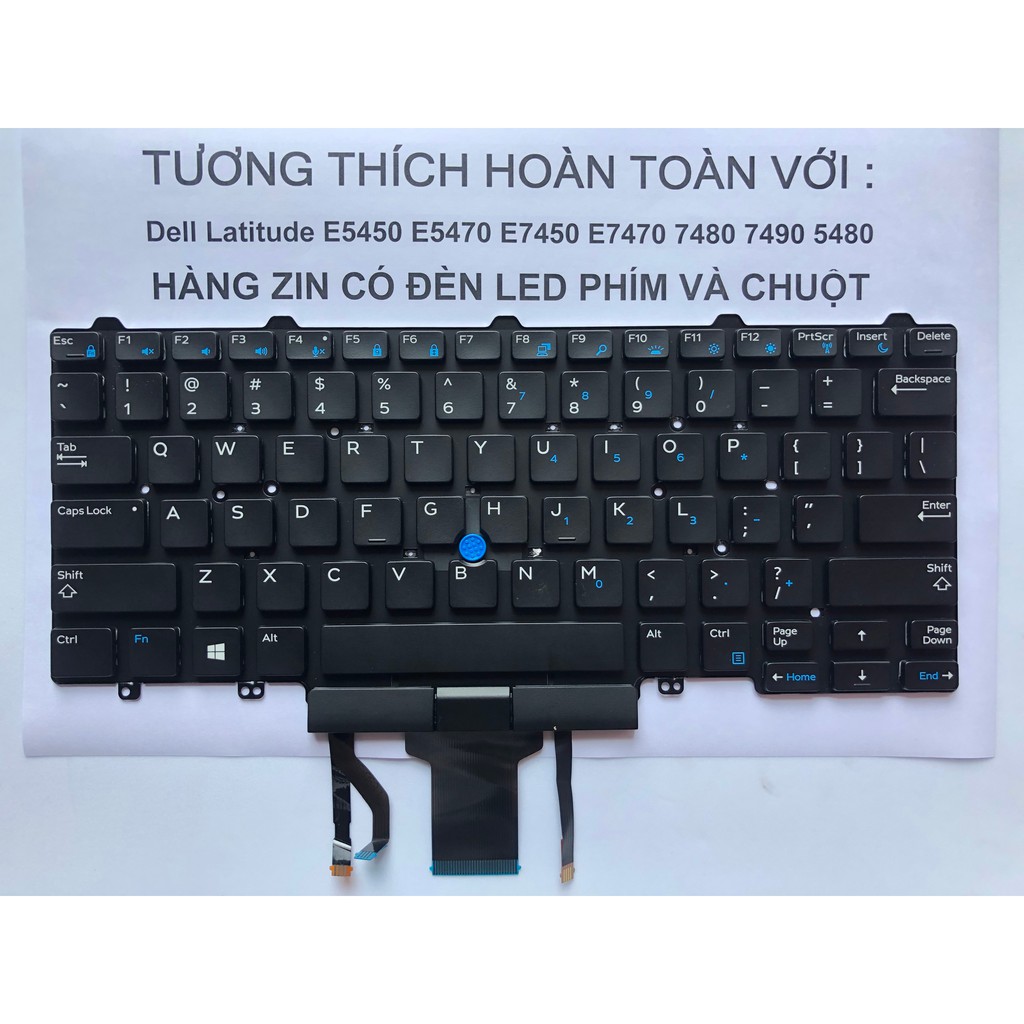 Bàn phím Dell Latitude E5450, E5470, E5480, E5490 Chuột, LED