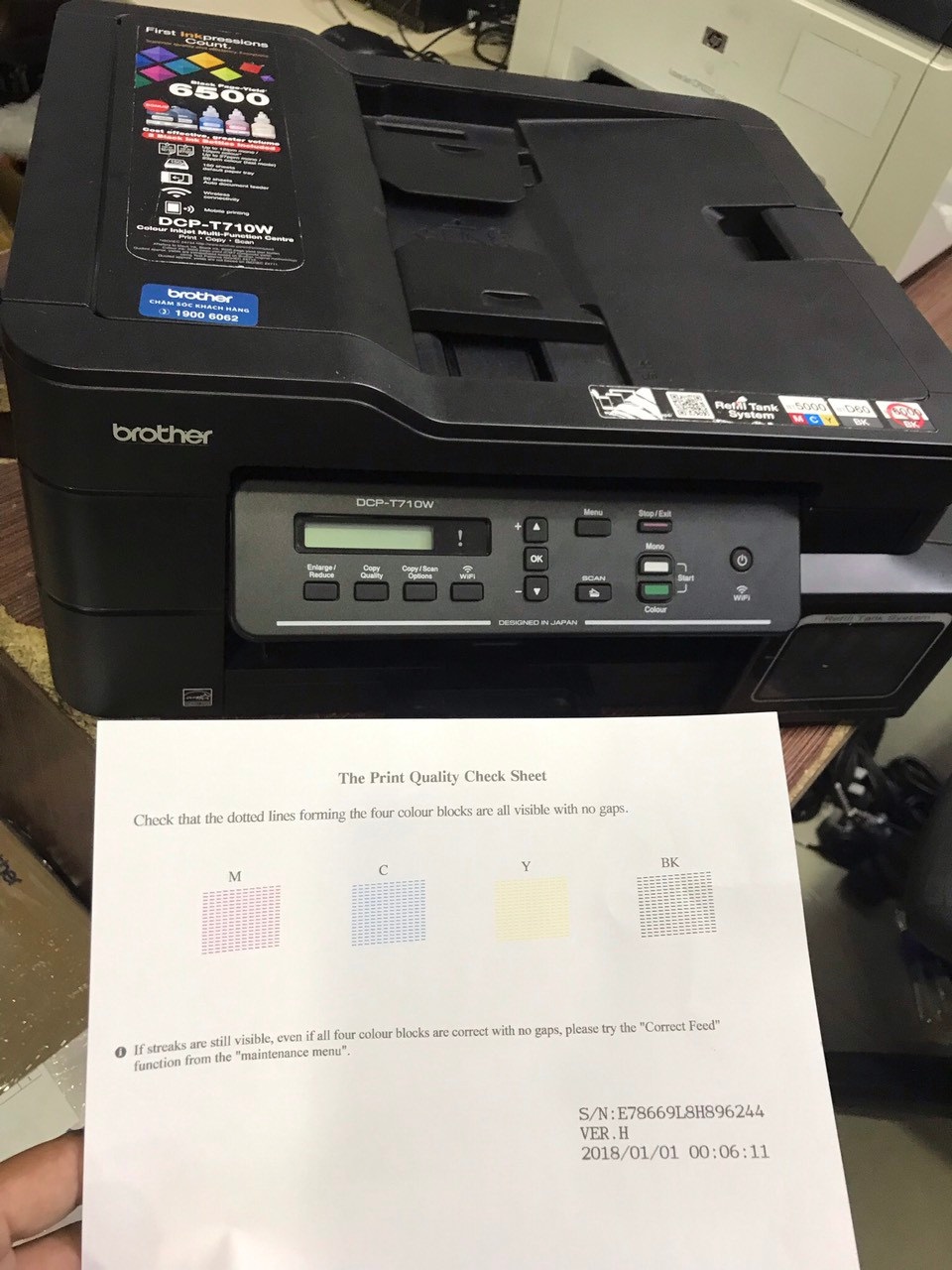 Máy in phun màu Brother MFC-T810W (In,scan,copy,fax,Wifi)