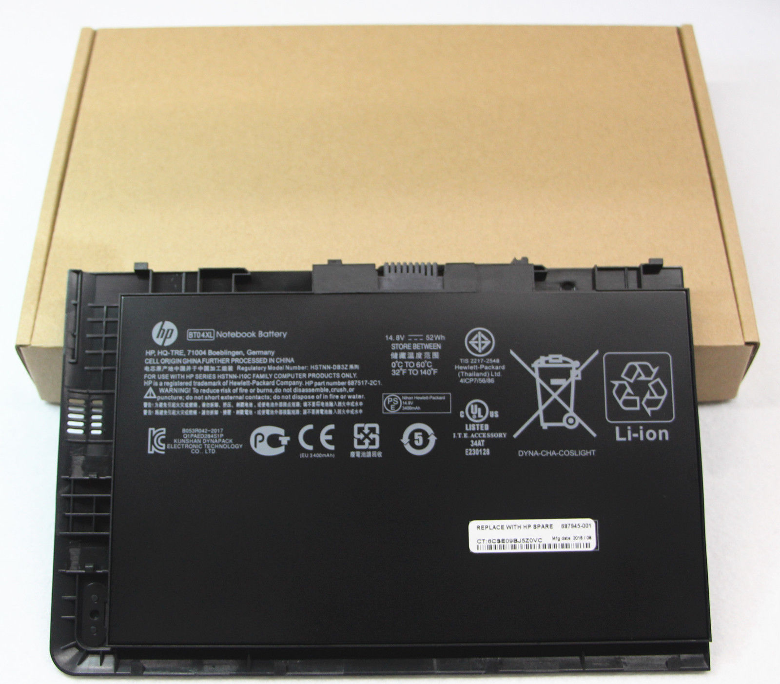 Pin laptop Hp EliteBook Folio 9470M 9480M ,BA06, BT04, BT04XL  H4Q47AA  H4Q48A