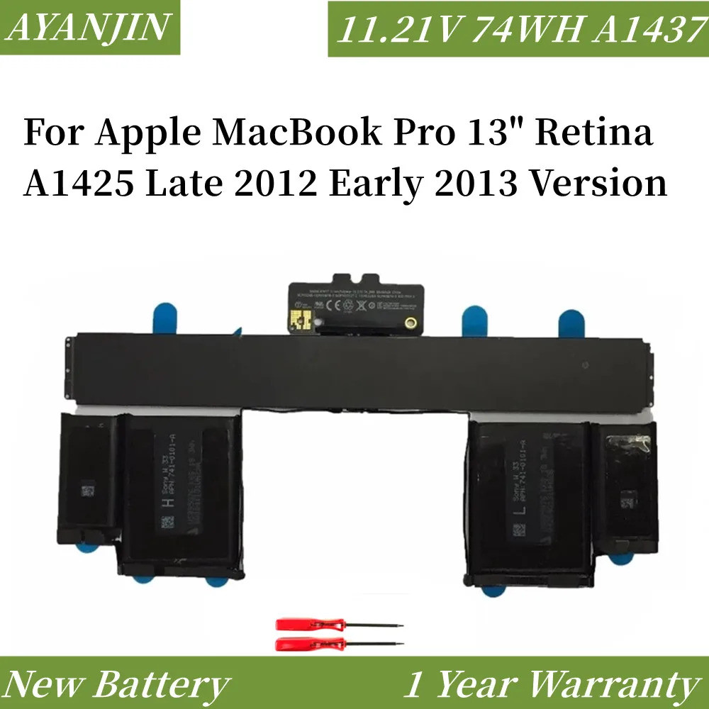 Pin A1437 cho MacBook Pro Retina 13″ A1425 Late 2012 Early 2013